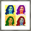 Colorful Sarah Silverman Art Framed Print