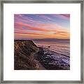 Colorful Sunset At Golden Cove Framed Print