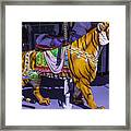 Colorful Tiger Ride Framed Print