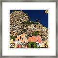 Colors Of Liguria Houses - Facciate Case Colori Di Liguria 4 - Alassio Under The Moon Framed Print