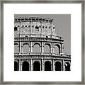 Colosseum Or Coliseum Black And White Framed Print