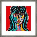 Colours Of Mary Red Framed Print