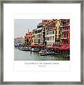 Colours Of The Grand Canal Framed Print