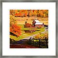 Coming Home In A Vermont Autumn Framed Print