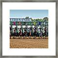Coming Out Of The Gate Framed Print