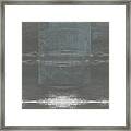 Concrete 2- Contemporary Abstract Art By Linda Woods Framed Print