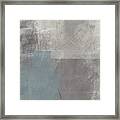 Concrete 3- Contemporary Abstract Art By Linda Woods Framed Print