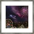 Coney Island Fireworks Framed Print