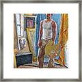 Contemplation In The Studio Framed Print