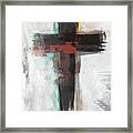 Contemporary Cross 1- Art By Linda Woods Framed Print