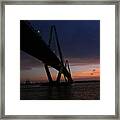 Cooper River Bridge At Sunset Framed Print