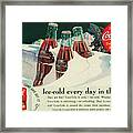 Copy Of A 1925 Coca Cola Ad Framed Print