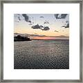 Coral And Gray Framed Print