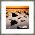 Coral Beach Sunset Framed Print