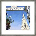 Corner Of Stockton-  By Linda Woods Framed Print