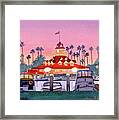 Coronado Boathouse After Sunset Framed Print