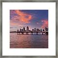 Coronado Ferry Landing Sunset Framed Print