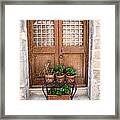 Cortona Brown Door Framed Print