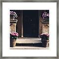 Cosy Entrance To An Old Tenement Building In Gdansk, Poland. Framed Print