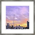 Cotton Candy Sunset Over Miami Framed Print