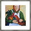 Country Chickens Framed Print