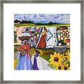 Country Quilts Framed Print
