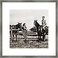 Couple Out Riding, C.1930-40s Framed Print