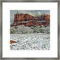 Courthouse In Winter Framed Print