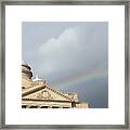 Courthouse Rainbow Framed Print