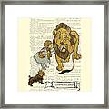 Cowardly Lion, The Wizard Of Oz Scene Framed Print