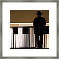Cowboy Profile Framed Print