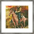Cowboy Riding His Horse Framed Print