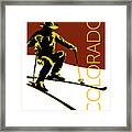 Colorado Cowboy Skier Framed Print