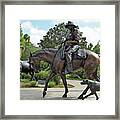 Cracker Cowboy And His Dog Framed Print