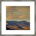 Cranes Over Chupadera Mountains Framed Print