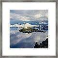 Crater Lake Storm Framed Print