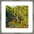 Creek View Through Bridge Trusses Framed Print