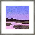 Crescent Moon Marsh Framed Print