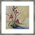 Crimson Orchids Framed Print