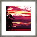 Crimson Sunrise 1st Panel Panorama Framed Print
