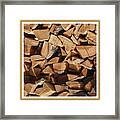 Cutie Critter In The Wood Pile Framed Print