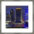 Crossing The Main Street Bridge - Jacksonville - Florida - Cityscape Framed Print
