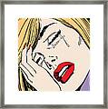 Crying Woman Framed Print