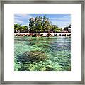 Crystal Clear And Turquoise Water In The Andaman Sea Framed Print