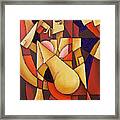 Cube Woman Framed Print