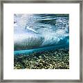 Curl Of Wave From Underwater Framed Print