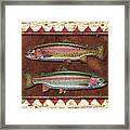 Cutthroat And Rainbow Trout Lodge Framed Print