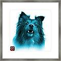 Cyan Sheltie Dog Art 0207 - Wb Framed Print