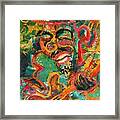 D' Abstract Blues Framed Print