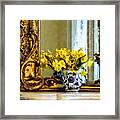 Daffodils On Mantelpiece Framed Print